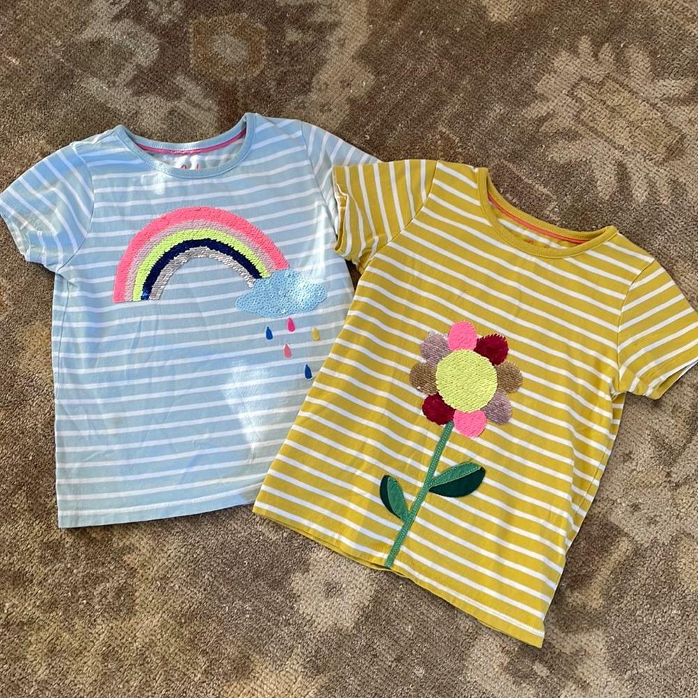 Set of Boden sequin flip shirts 6/7 122cm